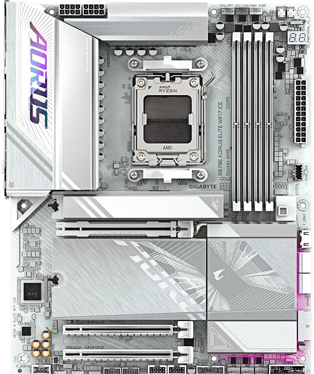 Материнская плата Gigabyte X870E Aorus Elite WIFI7 Ice rev. 1.3