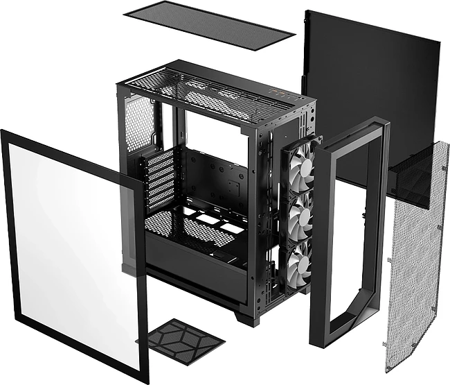 Корпус PcCooler C3D510 BK черный без БП (C3D510-BKP0-GL)