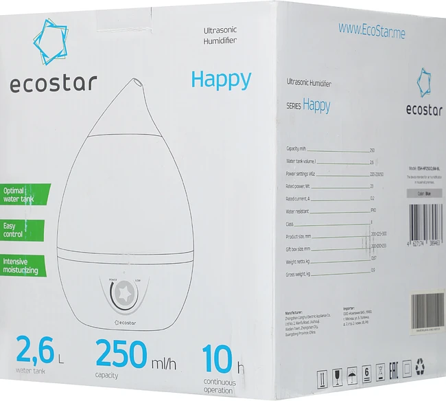 Увлажнитель воздуха EcoStar ESH-HP250/2.6M-BL