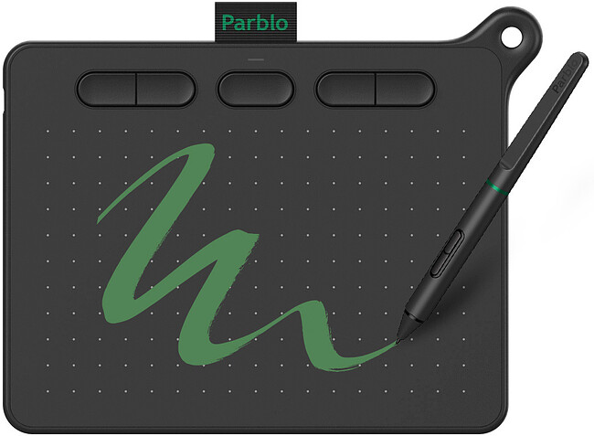Графический планшет Parblo Ninos S Black