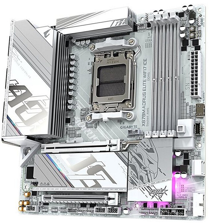 Материнская плата GigaByte X870M Aorus Elite WIFI7 Ice rev. 1.0