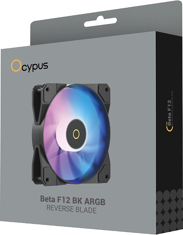 Вентилятор для корпуса Ocypus Beta F12 BK ARGB Reverse Blade (Beta-F12-BK1AM01X-GL)