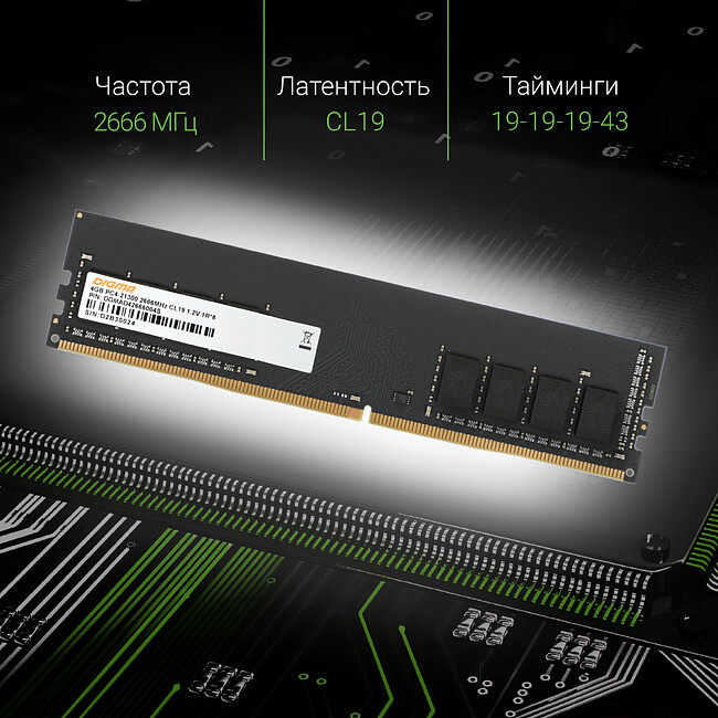 Оперативная память Digma DDR4 4Gb 2666MHz (DGMAD42666004S)