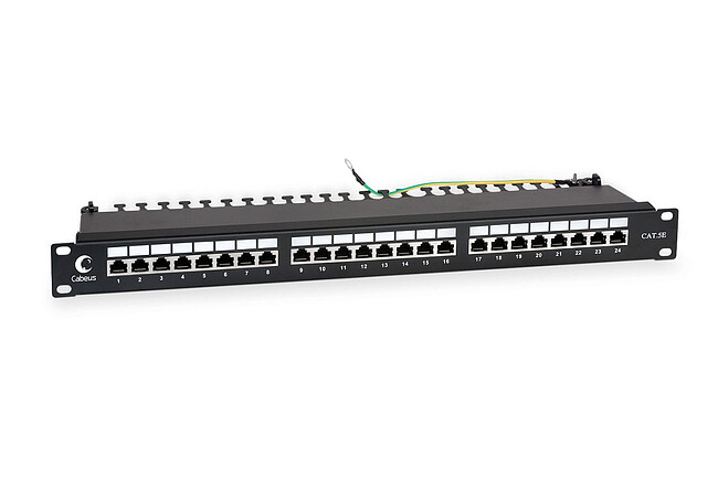 Патч-панель Cabeus PL-24-Cat.5e-SH-Dual
