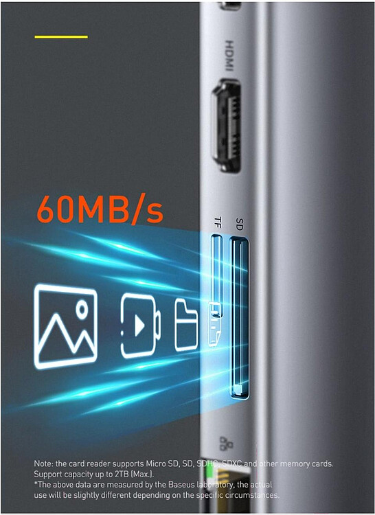 USB-хаб Baseus Metal Gleam Space Gray (CAHUB-CT0G)