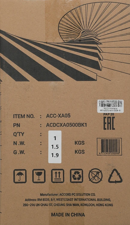 Корпус Accord ACC-XA05 без БП черный