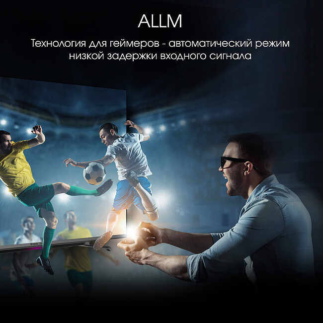 Телевизор Digma Pro 55L черный/серебристый