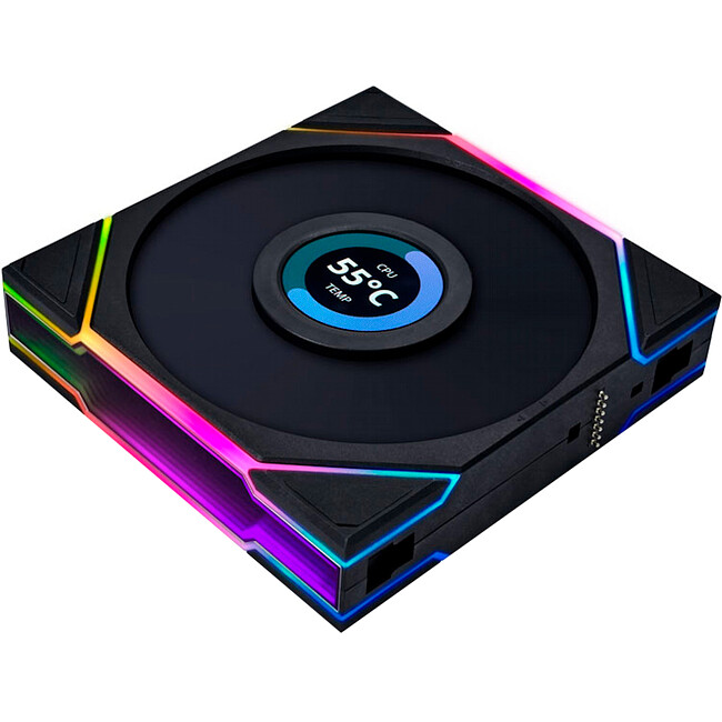 Комплект вентиляторов для корпуса Lian Li Uni Fan TL LCD 120 Black 3шт (G99.12TLLCD3B.00)