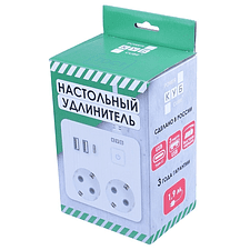 Сетевой фильтр Power Cube PC-1-2M 1.9м 2 розетки белый