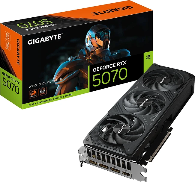 Видеокарта GigaByte GeForce RTX 5070 Windforce OC SFF 12G GDDR7 (GV-N5070WF3OC-12GD)