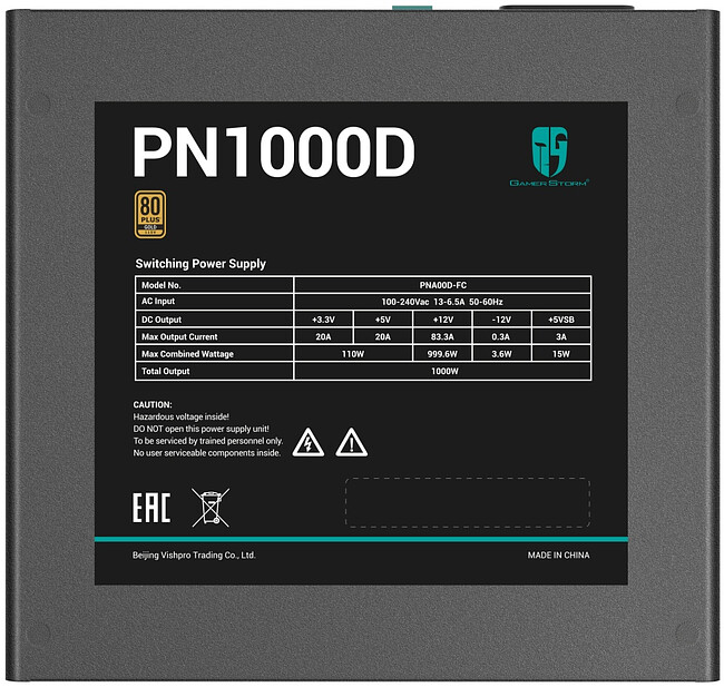 Блок питания DeepCool PN1000D ATX 1000W (R-PNA00D-FC0B-WGEU-V2)