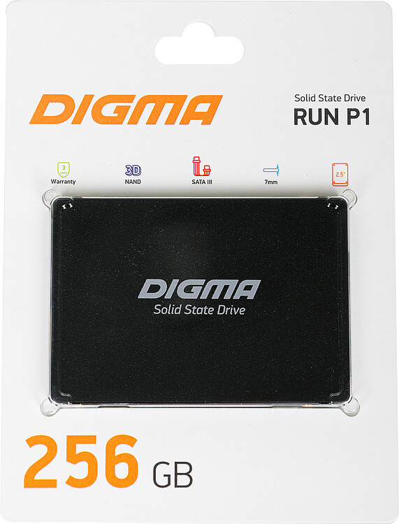 SSD диск Digma Run P1 256GB (DGSR2256GP13T)