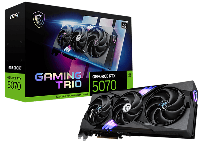Видеокарта MSI GeForce RTX 5070 12G Gaming Trio GDDR7