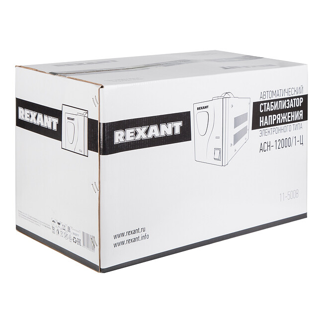 Стабилизатор напряжения Rexant АСН-12000/1-Ц серый (11-5008)