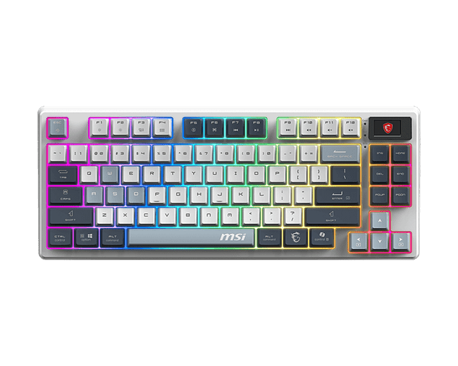 Клавиатура MSI GK600 белый/синий (S11-43RUP01-HH9)