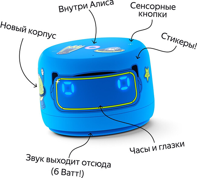 Умная колонка Яндекс Станция Лайт 2 синий (YNDX-00028BLU)