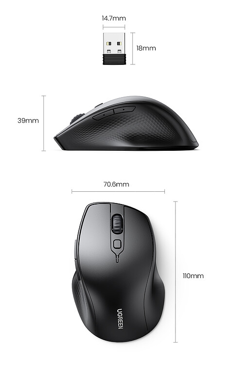 Мышь Ugreen MU101-90395 Black (90395)