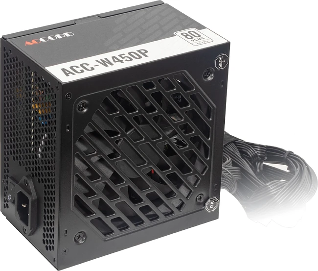Блок питания Accord ATX ACC-W450P 80 Plus White 450W Black