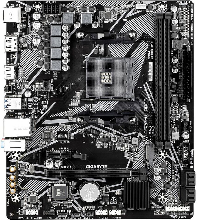 Материнская плата GigaByte A520M H ARGB rev. 1.1