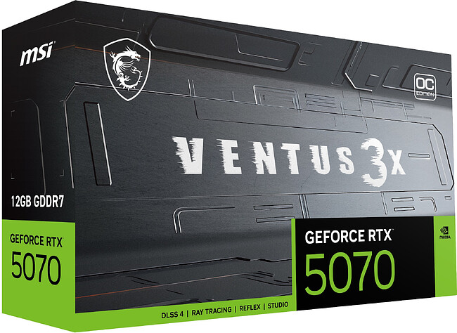 Видеокарта MSI GeForce RTX 5070 Ventus 3X OC 12GB GDDR7