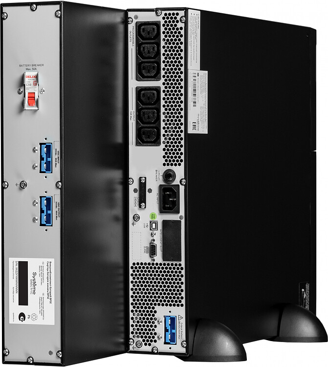 Источник бесперебойного питания Systeme Electric Smart-Save Online SRV 1000ВА (SRVSE1KRTXLI)