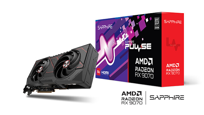 Видеокарта Sapphire Pulse RX 9070 Gaming Dual 16Gb GDDR6 (11349-03-20G)