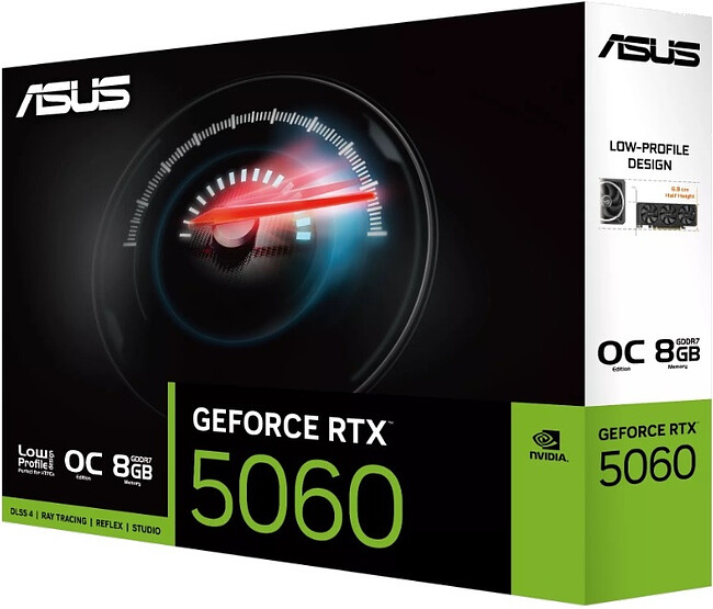Видеокарта ASUS GeForce RTX 5060 LP BRK 8GB GDDR7 OC RTX5060-O8G-LP-BRK (90YV0N90-M0NA00)