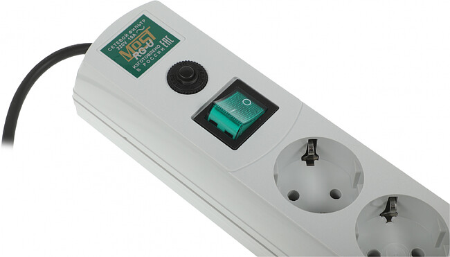 Сетевой фильтр Most RG-U 1,5м 6 розеток белый