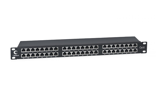 Патч-панель Cabeus PLHD-48-CAT.6-SH-DUAL IDC-1U
