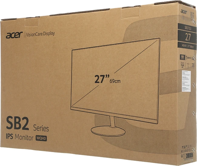 Монитор Acer SB272UP1bmipx черный (UM.HS2CD.103)