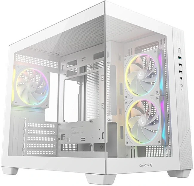 Корпус DeepCool CG330 3F WH mATX без БП белый (R-CG330-WHNGM3-G)