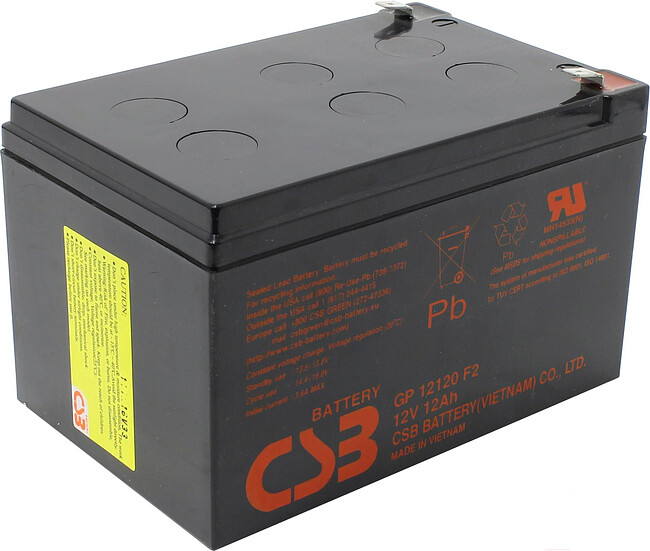 Аккумулятор для ИБП CSB 12В/12 А·ч (GP12120)