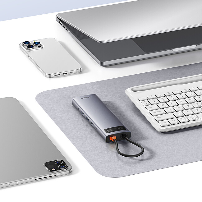 Док-станция Baseus Metal Gleam Series 11-Port HUB Space Grey (B00030709811-00)