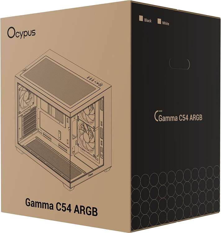 Корпус Ocypus Gamma C54 BK ARGB без БП черный (Gamma-C54-BKD300XX-GL)