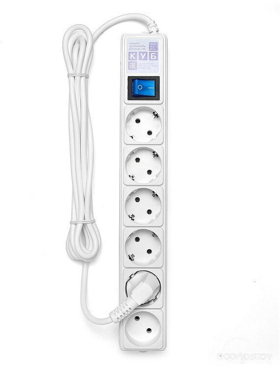 Сетевой фильтр Power Cube Куб SPG(5+1)-16B-0,5М