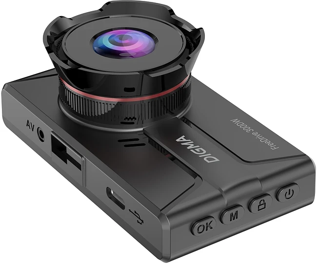 Автомобильный видеорегистратор Digma FreeDrive 300DW черный (FD300DW)