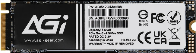 SSD диск AGi AI298 512GB oem (AGI512GIMAI298-BK)