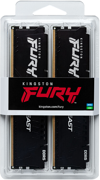 Оперативная память Kingston Fury Beast Black XMP 32GB (KF564C32BBK2-32)