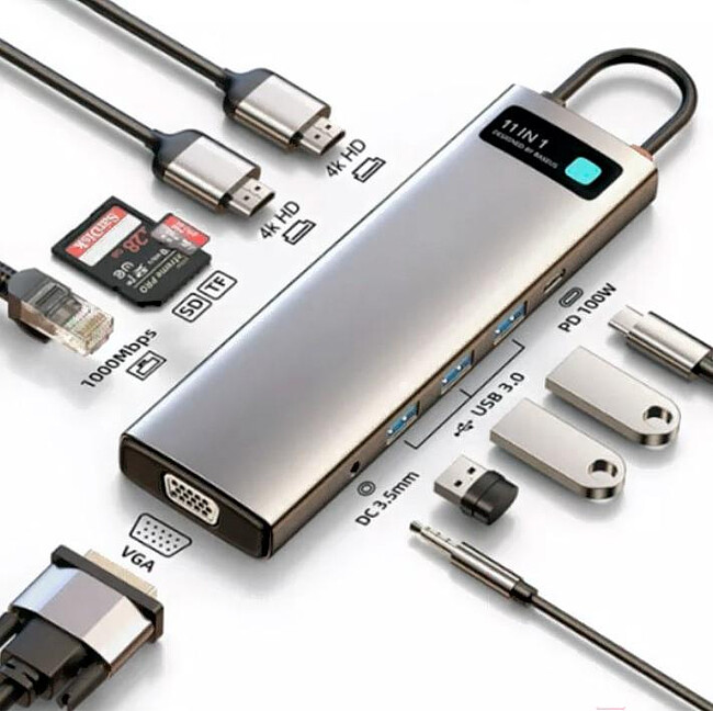 USB-хаб Baseus Metal Gleam Space Gray (CAHUB-CT0G)