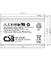 Аккумулятор для ИБП CSB HR1224W F2