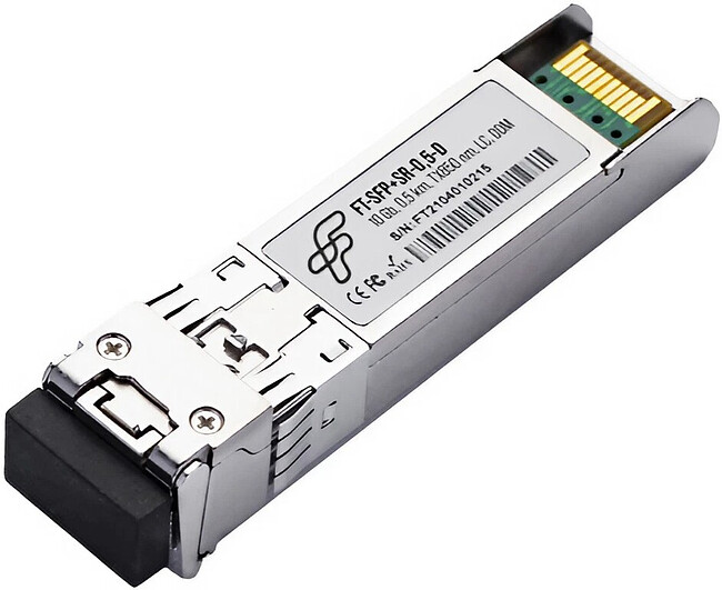 Трансивер Fibertrade FT-SFP+-SR-0.5-D (CS) Трансивер Fibertrade FT-SFP+-SR-0.5-D (CS)