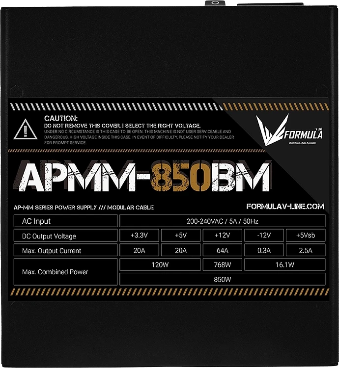 Блок питания Formula V Line ATX 850W (APMM-850BM)