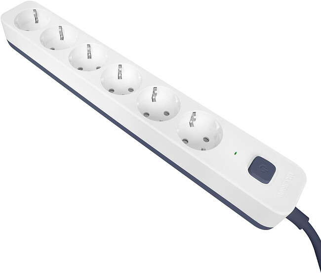 Сетевой фильтр Powercom SP-06W 5.0м белый/серый