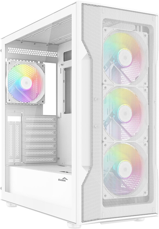 Корпус Sama S40 WH ATX без БП белый (S40-WHAPA4X1-GL)