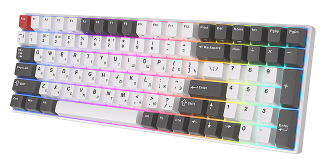 Клавиатура Royal Kludge RK100 Red switch/Grey/Red/White