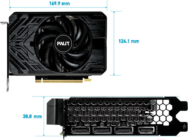 Видеокарта Palit RTX 4060 Ti StormX 8GB GDDR6 128bit (NE6406T019P1-1060F)