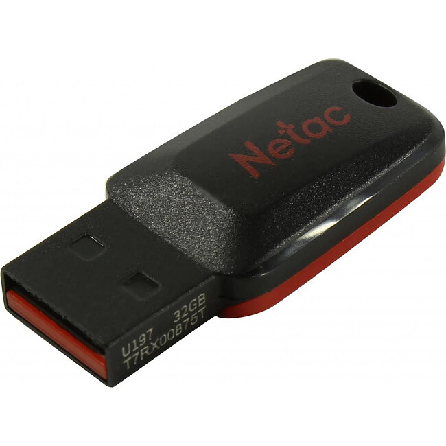 USB Flash-накопитель Netac U197 8Gb черный/красный (NT03U197N-008G-20BK)