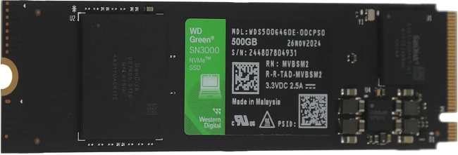 SSD диск WD Green SN3000 500GB (WDS500G4G0E)