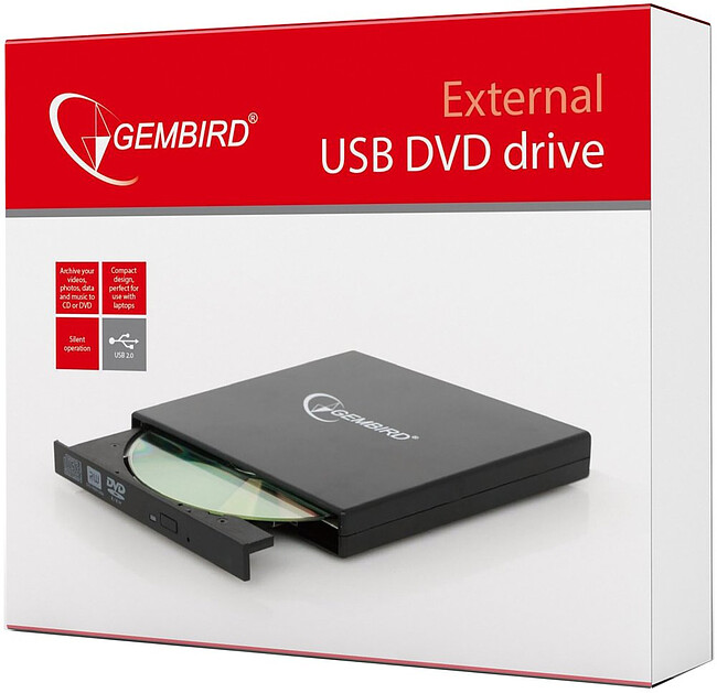 Оптический привод Gembird DVD-USB-02 Black