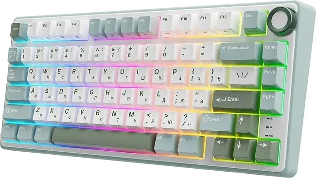 Клавиатура Royal Kludge R75 K Silver switch/Skycyan